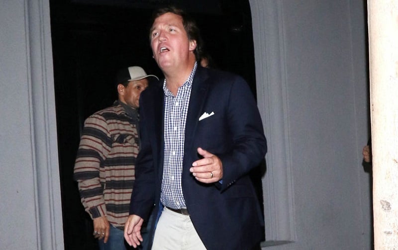 LOS ANGELES, CA - OCTOBER 20:  Tucker Carlson is seen on October 20, 2018 in Los Angeles, CA. 