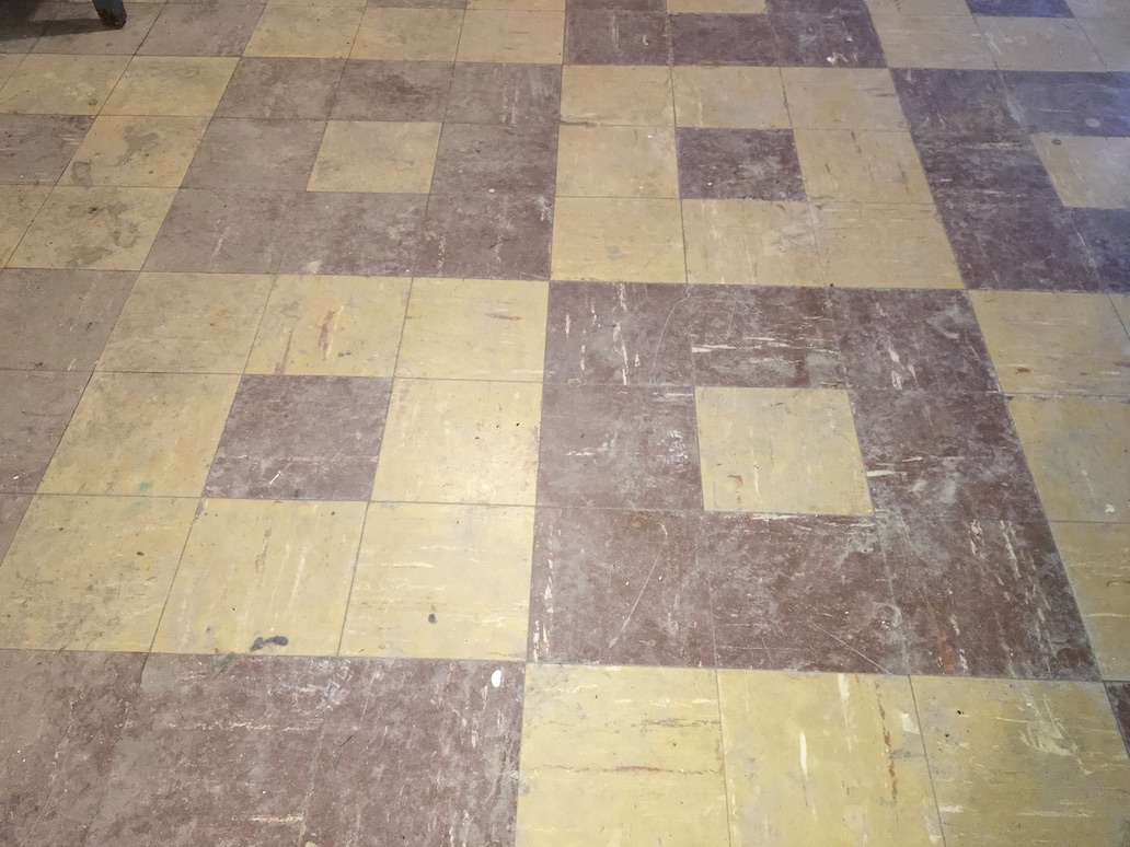 old asbestos floor tile