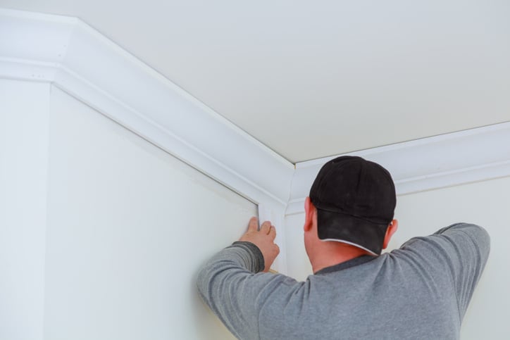 Installing trim in a room