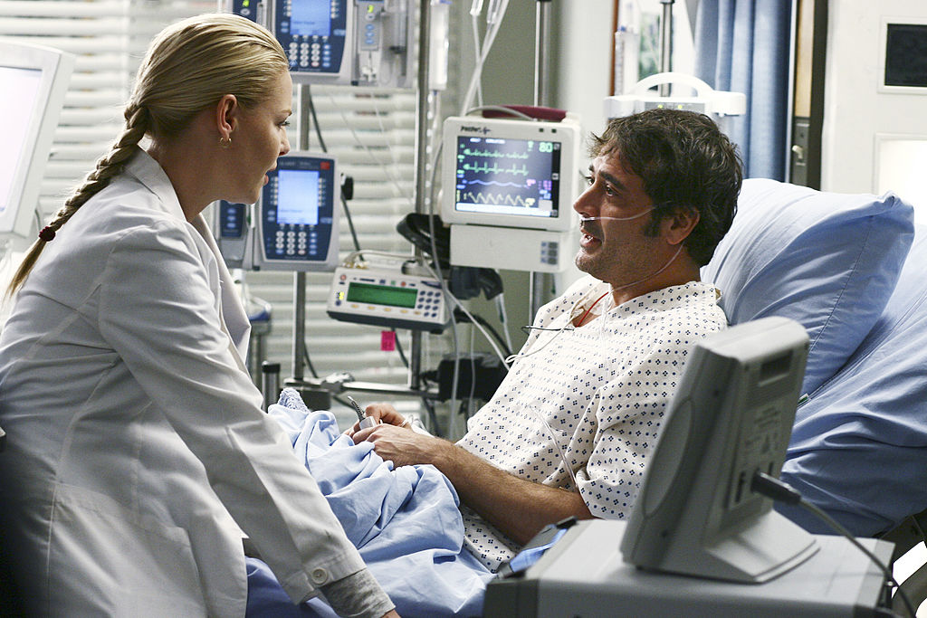 Izzie (Katherine Heigl) and Denny (Jeffrey Dean Morgan) on Grey's Anatomy