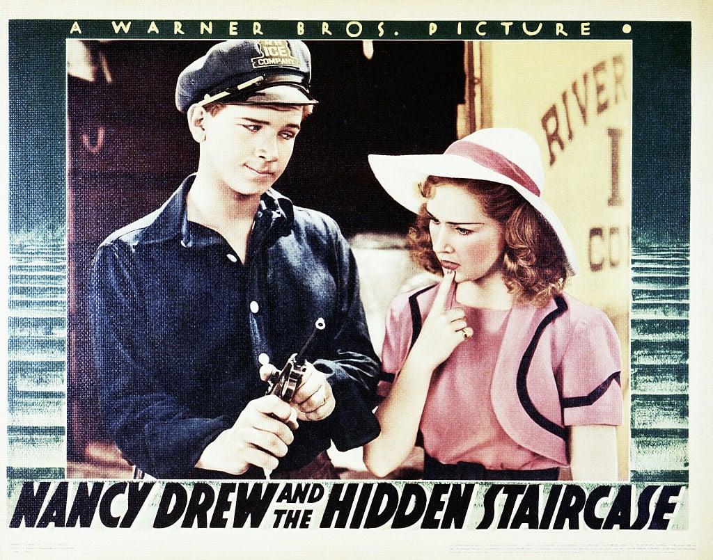 A poster for the 1939 movie Nancy Drew and the Hidden Staircase