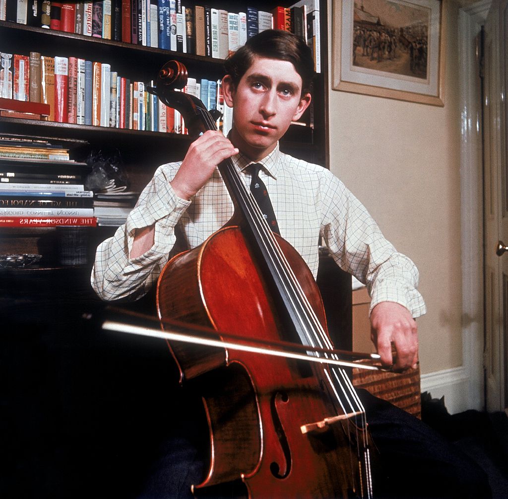 Prince Charles with a cello