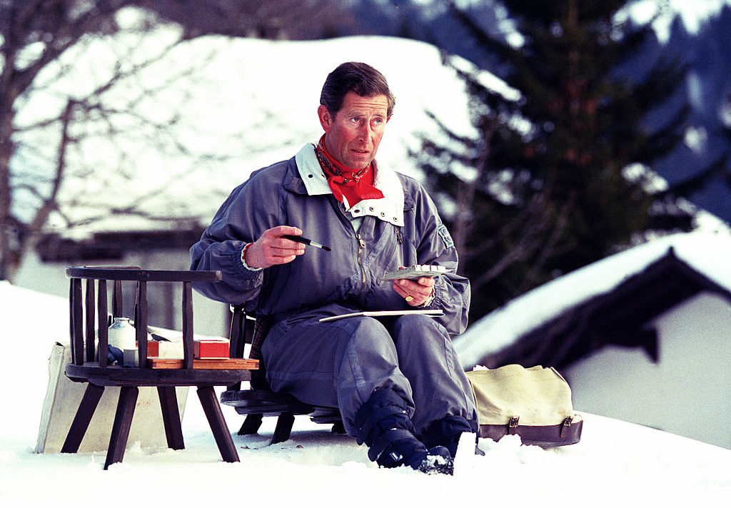 Prince Charles painting with watercolors
