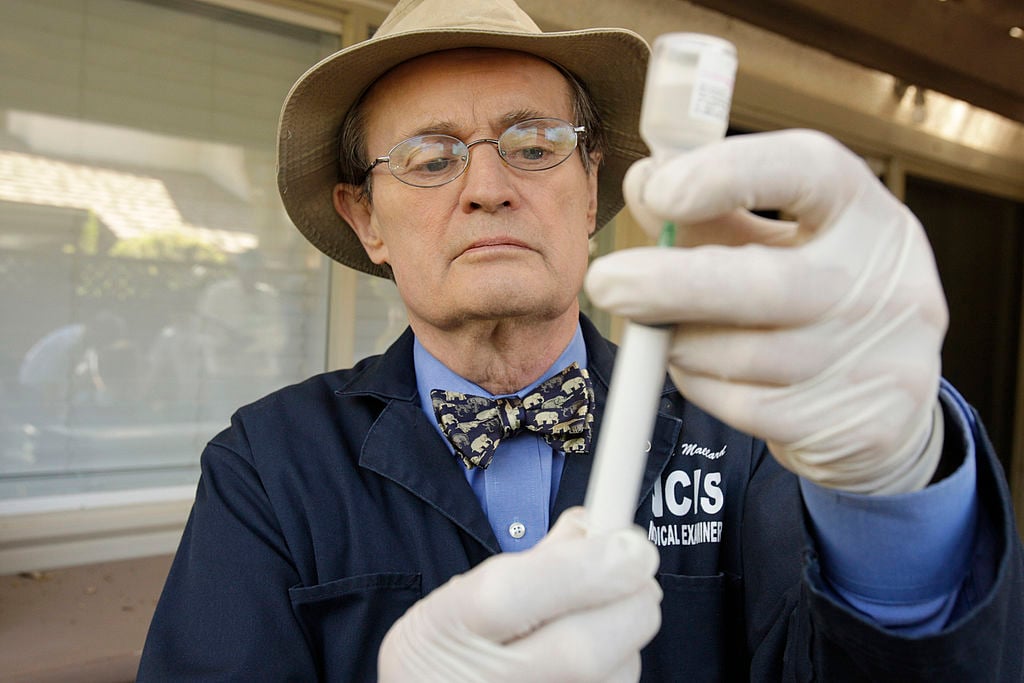 David McCallum on the set, NCIS| Cliff Lipson/CBS Photo Archive/Getty Images