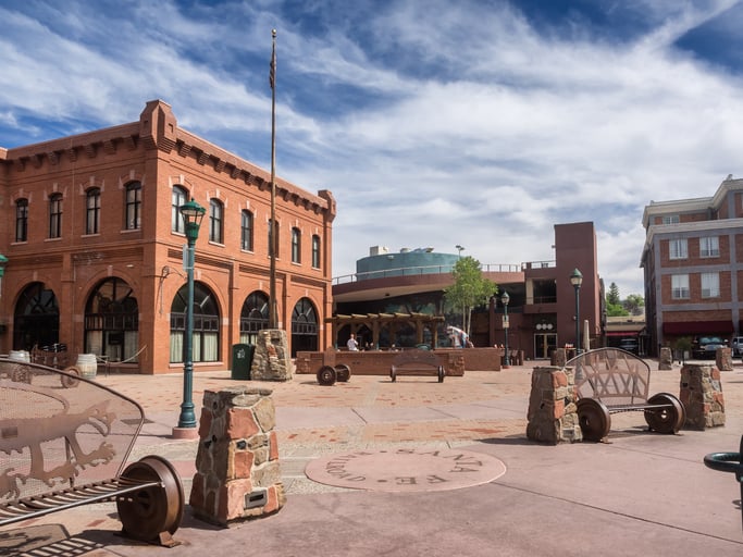 The main square in Flagstaff