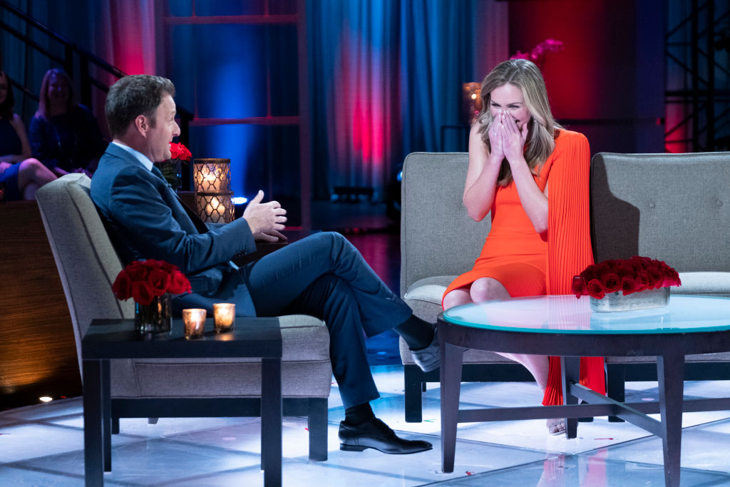 Hannah Brown and Chris Harrison