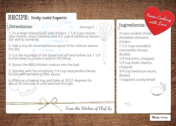 Totally Loaded Baguette Recipe card