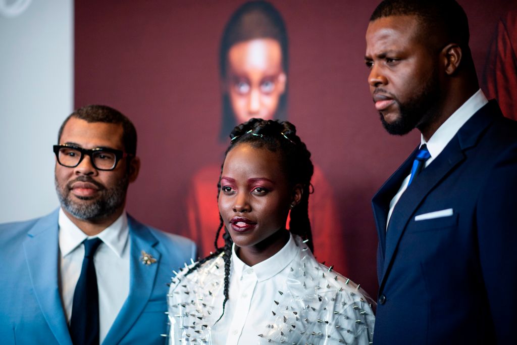 Jordan Peele, Lupita Nyong'o and Winston Duke at the Us movie premiere