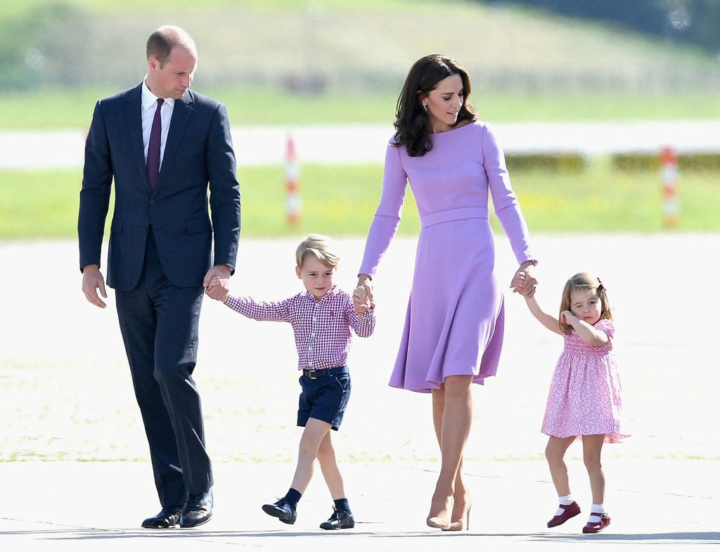 Prince William and Kate Middleton with their family