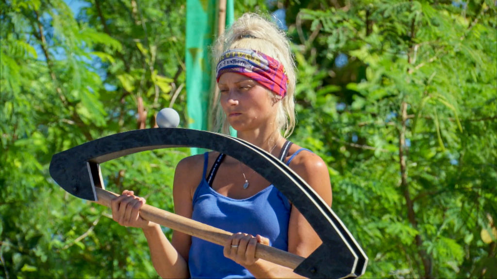 Kelly Wentworth on the ninth episode of Survivor: Edge of Extinction