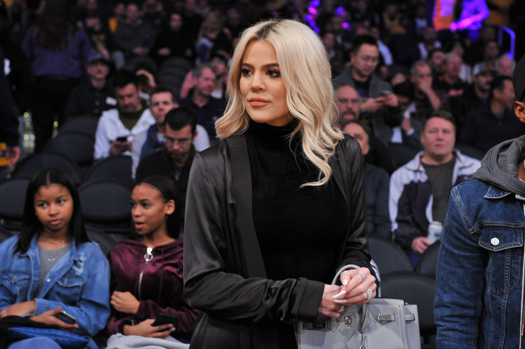 Khloe Kardashian on January 13, 2019 at a basketball game.