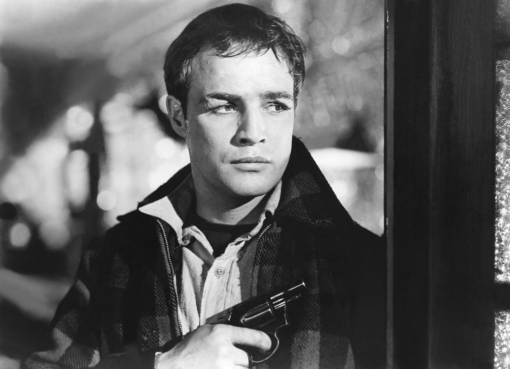 Marlon Brando on the set of "On The Waterfront'