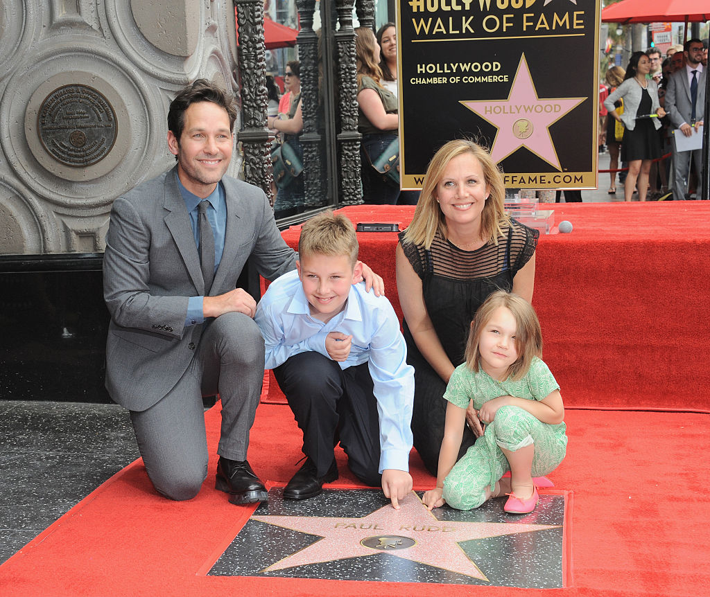 Paul Rudd and wife Julie Yaeger with children Jack and Darby