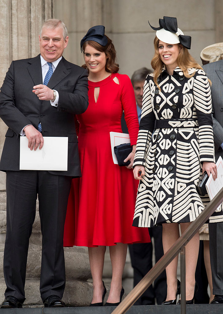 Prince Andrew, Duke of York with Princess Beatrice and Princess Eugenie