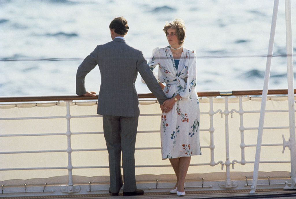 Prince Charles and Princess Diana on their honeymoon.