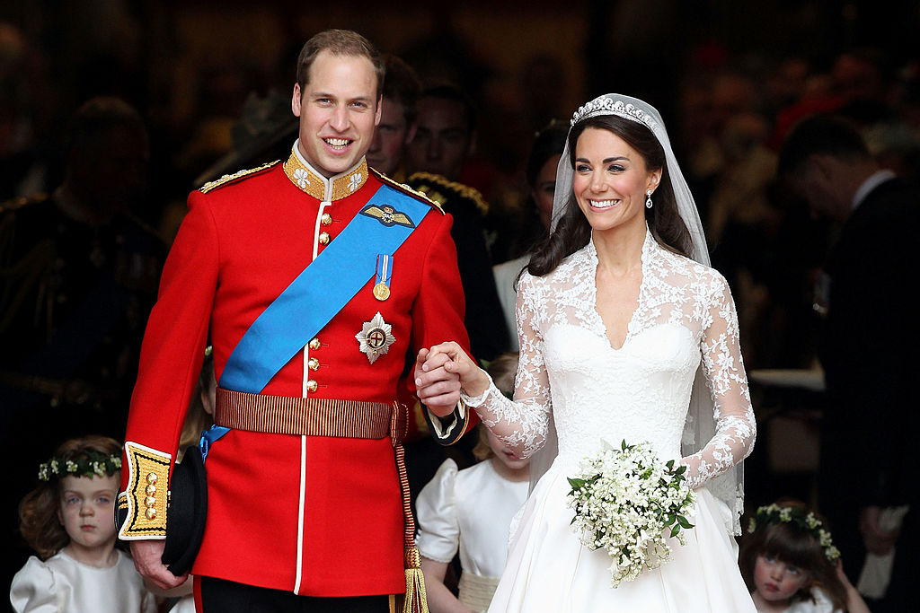 Prince William and Kate Middleton at their wedding.