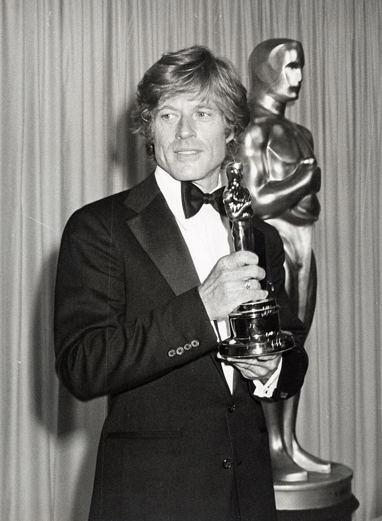 Robert Redford with his Oscar for 'Ordinary People'