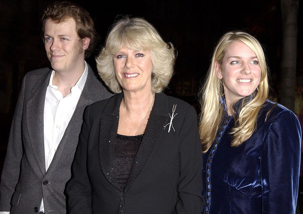 Camilla Parker Bowles with daughter, Laura, and son, Tom.