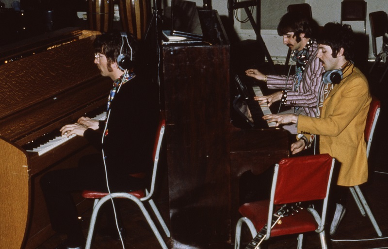 Beatles on piano