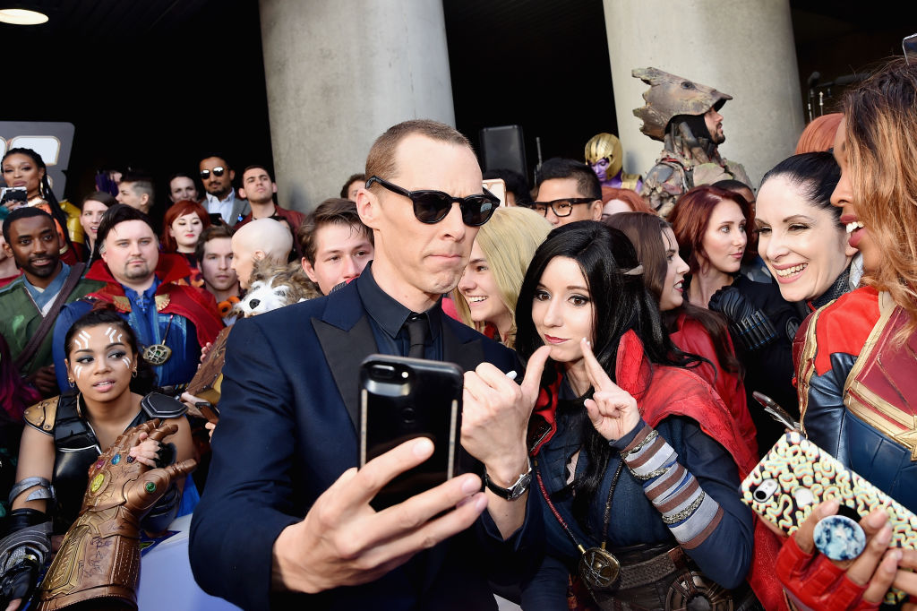 Benedict Cumberbatch attends Audi Arrives At The World Premiere Of Avengers: Endgame on April 22, 2019, in Hollywood, California.