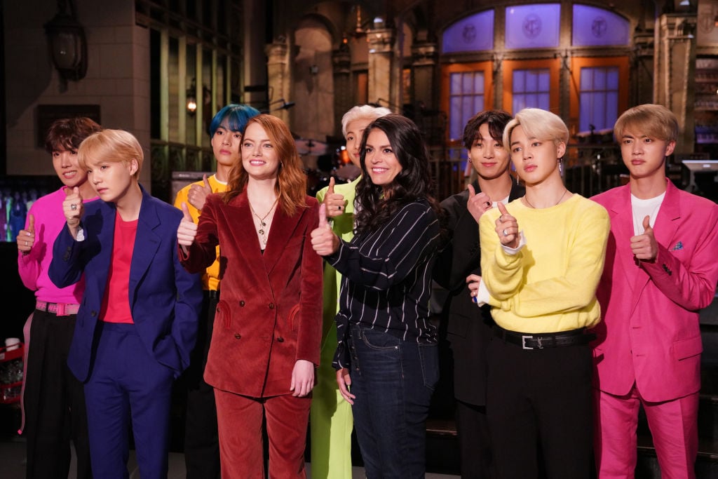 Emma Stone, Cecily Strong, and BTS on Saturday Night Live - Season 44