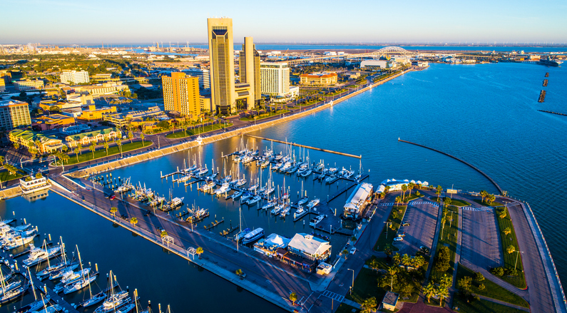 Aerial view of Corpus Christi