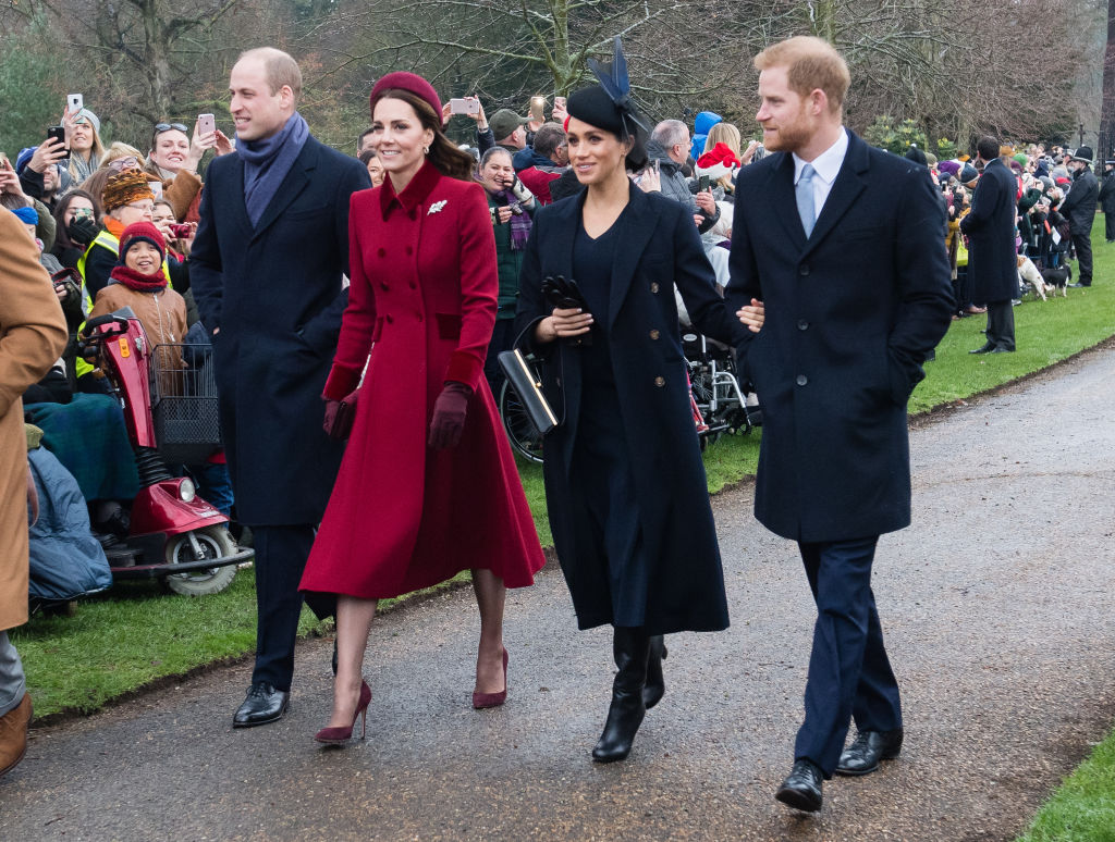 Prince William, Kate Middleton, Meghan Markle, and Prince Harry Attend Church On Christmas Day