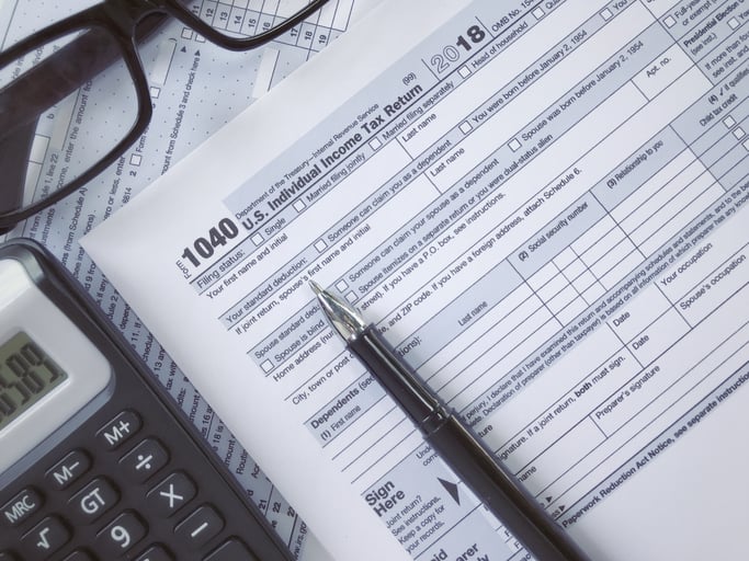 IRS 1040 tax return form
