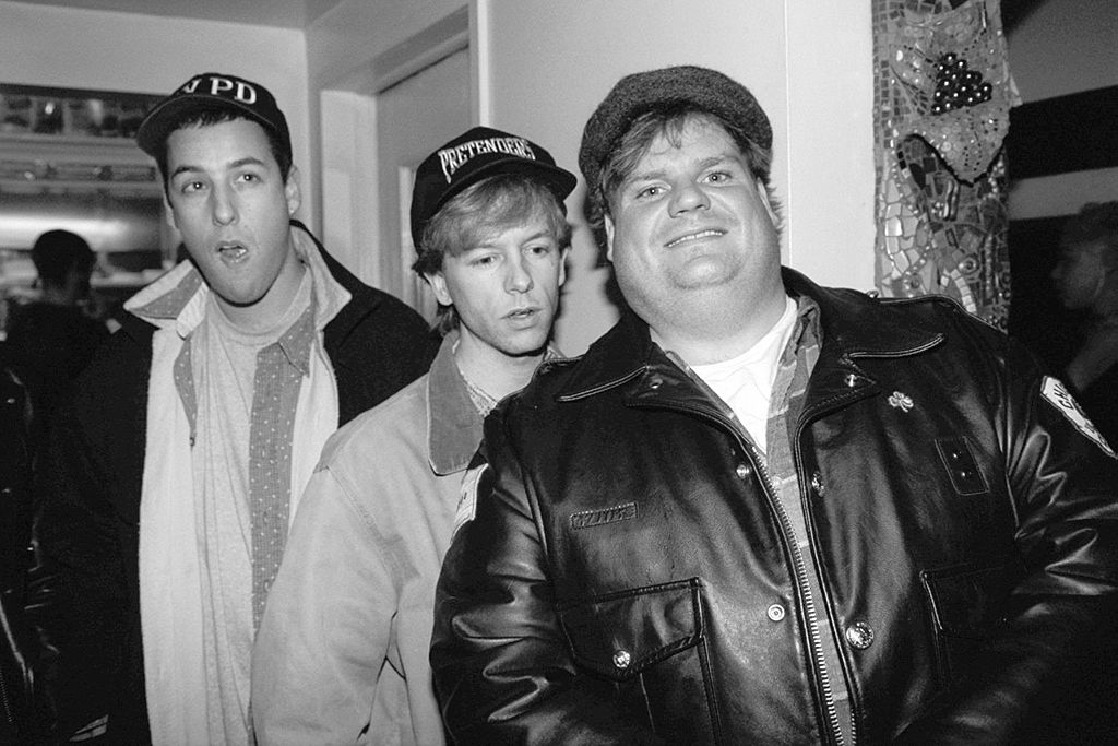 Adam Sandler, David Spade and Chris Farley | Richard Corkery/NY Daily News Archive via Getty Images