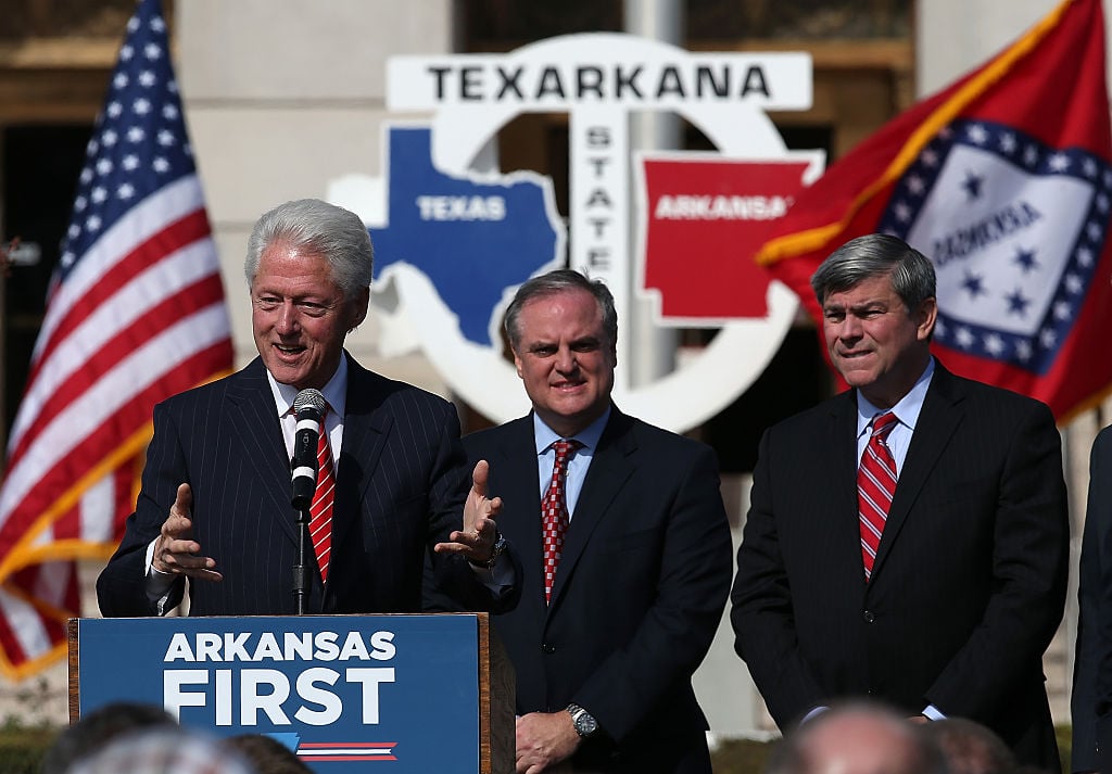 Bill Clinton speaking in Arkansas