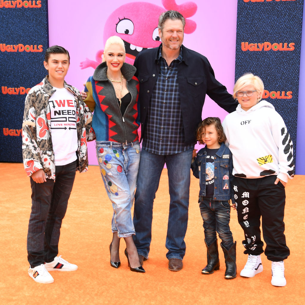 Gwen Stefani with husband Blake Shelton and her children, Showbiz Cheat Sheet