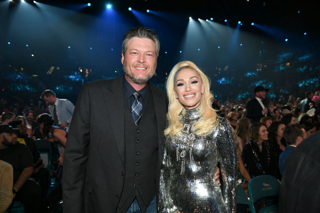 Blake Shelton and Gwen Stefani during the 54TH ACADEMY OF COUNTRY MUSIC AWARDS
