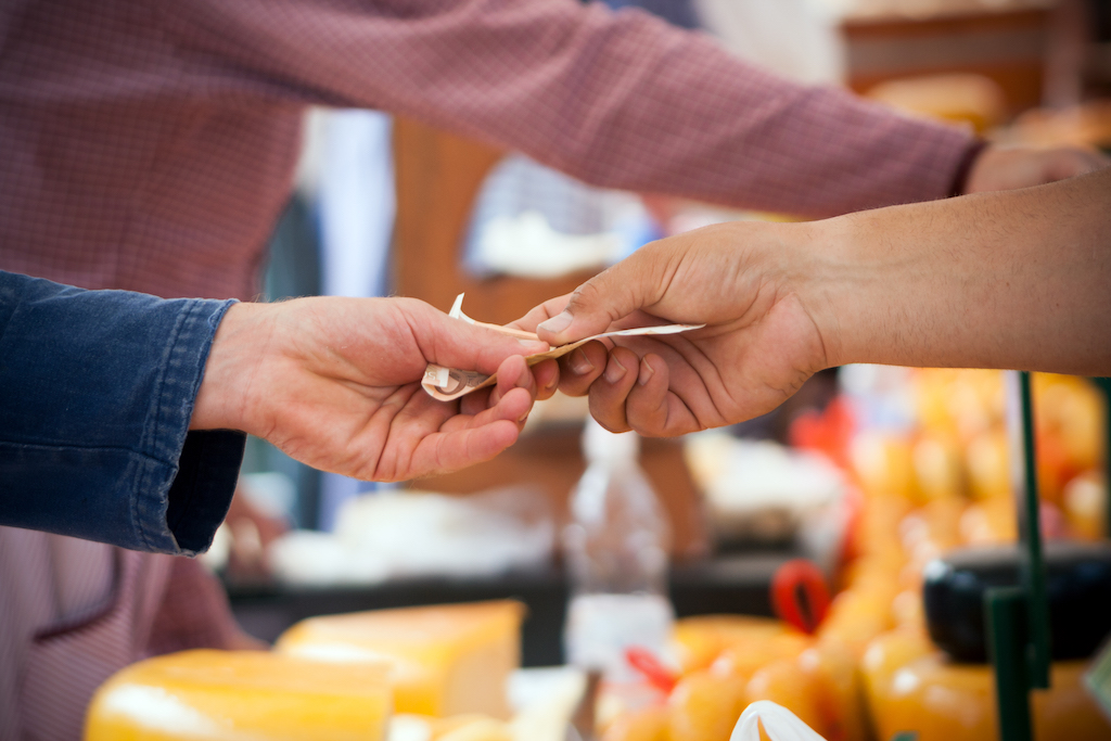 Exchange of cash