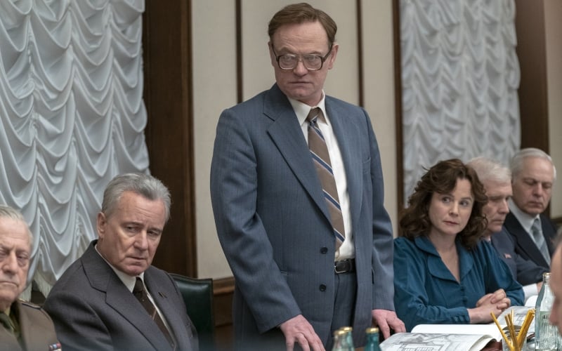 Stellan Skarsgård, Jared Harris, and Emily Watson in Chernobyl