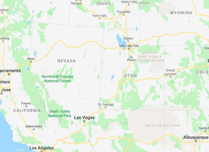 Area including the proposed state of Deseret