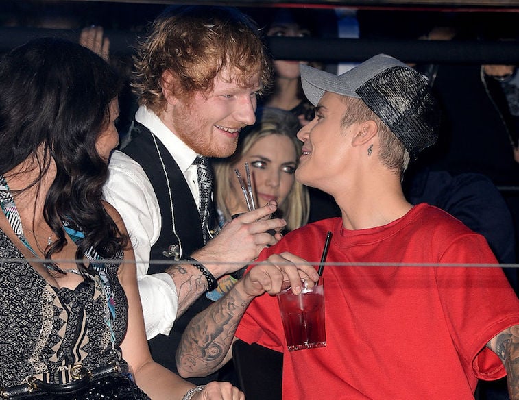 Ed Sheeran and Justin Bieber