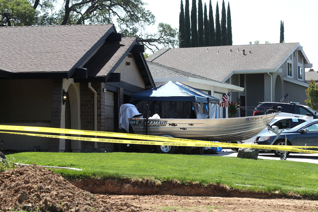 FBI gathers evidence at the home of accused rapist and killer Joseph James DeAngelo.
