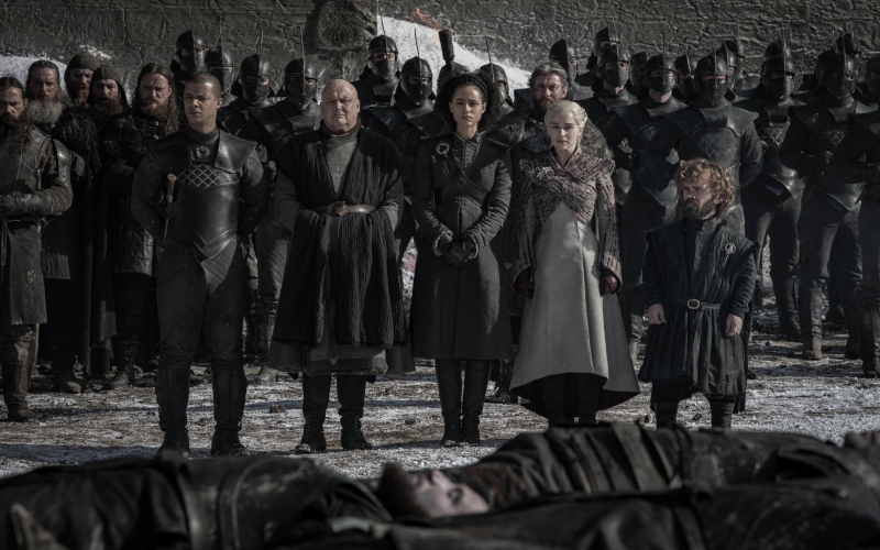 Jacob Anderson, Conleth Hill, Nathalie Emmanuel, Emilia Clarke, Peter Dinklage in Game of Thrones