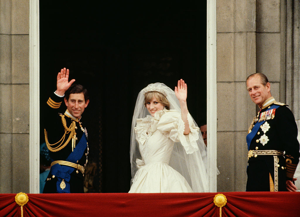 Prince Charles, Princess Diana, and Prince Philip