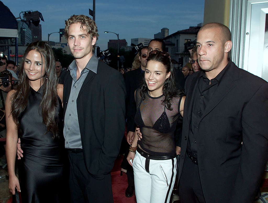 Jordana Brewster, Paul Walker, Michelle Rodriguez, and Vin Diesel on Monday, June 18, 2001.