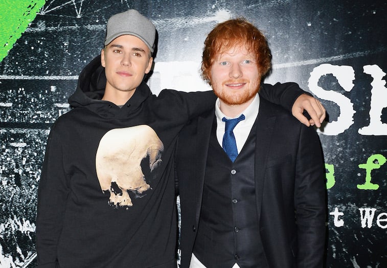 Justin Bieber and Ed Sheeran