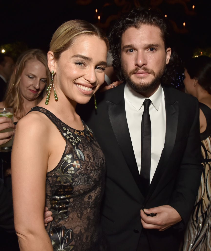 Kit Harington and Emilia Clarke on Filming Romantic Scenes for 'Game of