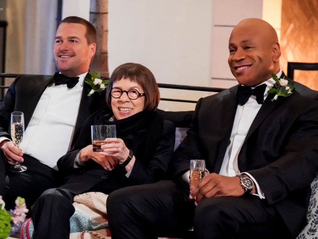 Linda Hunt with LL Cool J and Chris O'Donnell|Monty Brinton/CBS via Getty Images