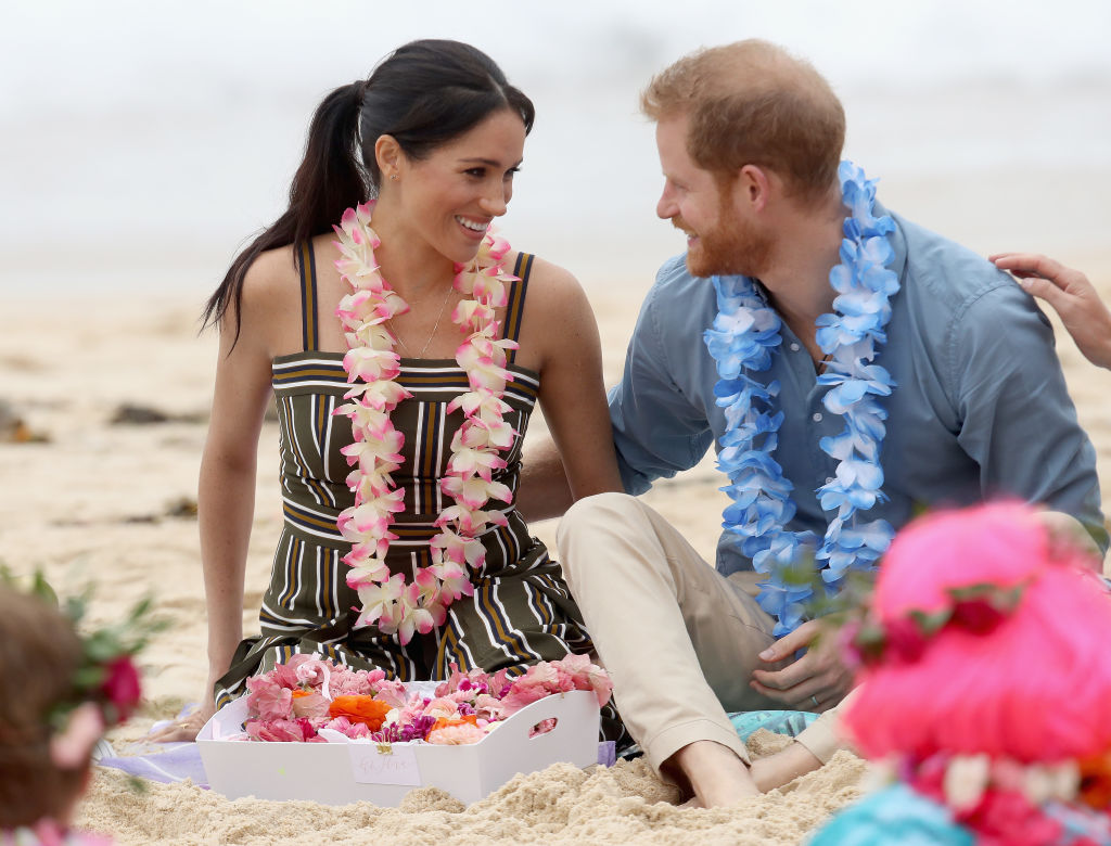 Meghan Markle and Prince Harry at South Bondi Beach.