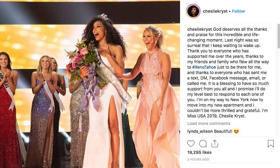 Miss USA 2019 Cheslie Kryst