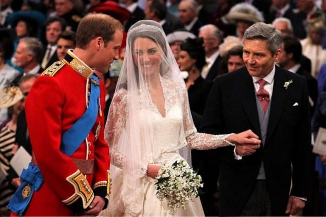 Prince William,Kate Middleton, and Michael Middleton