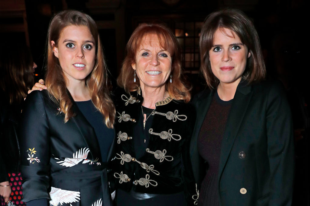 (L to R) Princess Beatrice of York, Sarah Ferguson, Duchess of York and Princess Eugenie of York