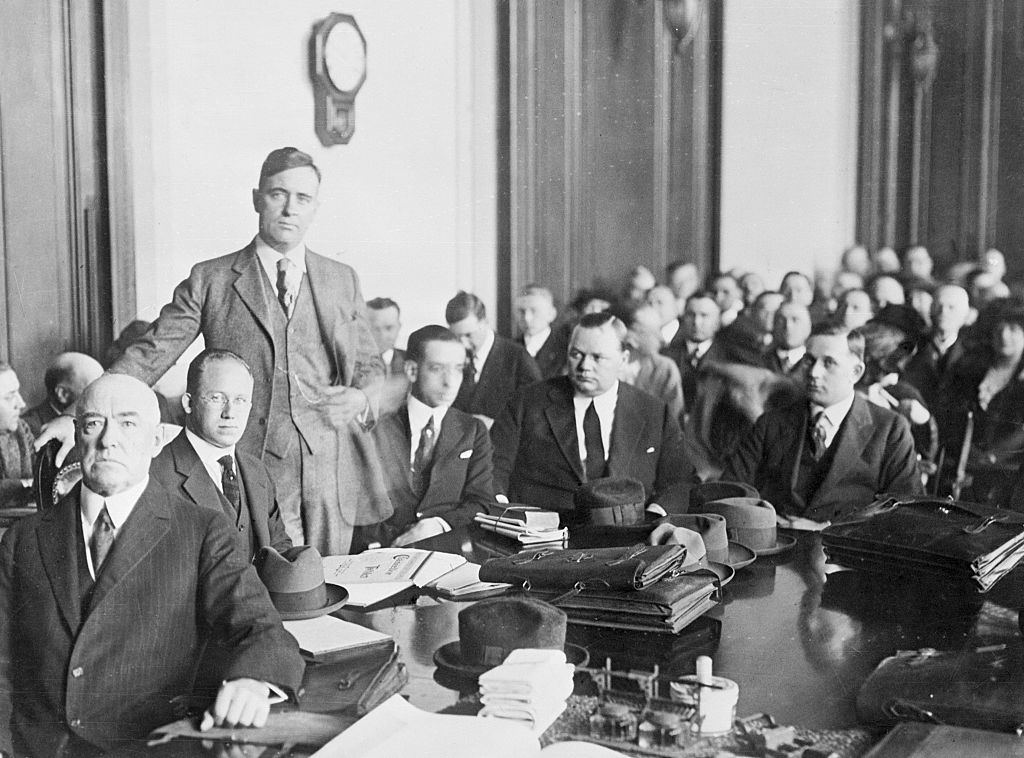 Fatty Arbuckle and Defense Team in Court