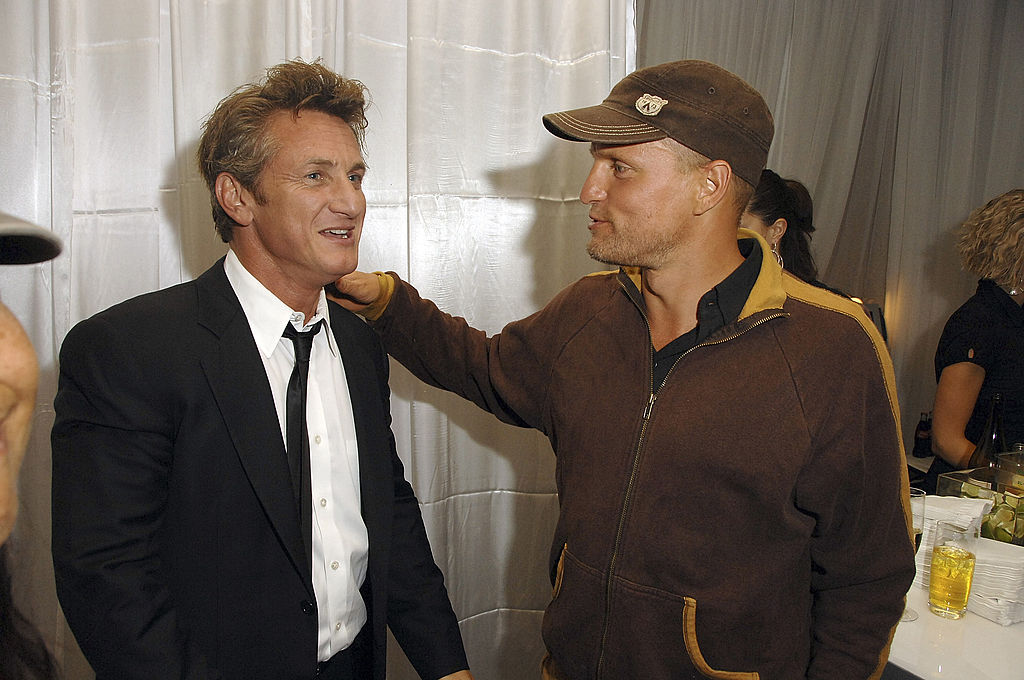 Actors Woody Harrelson and Sean Penn