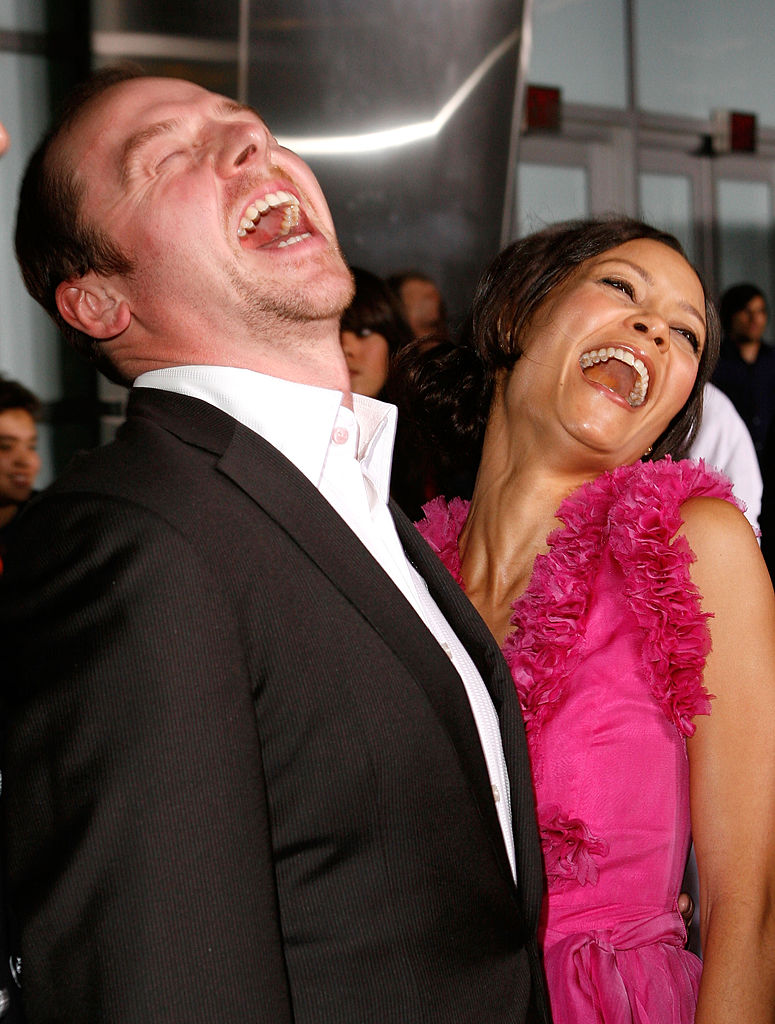 Actors Simon Pegg and Thandie Newton